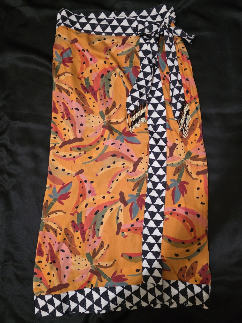 FARM Rio Multicolor Floral & Geometric Print Vacation Boho Resortwear Skirt - Picture 4 of 10